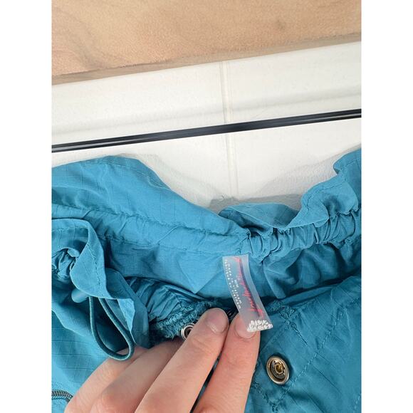 Free People Movement Off the Grid Shorts Size Medium Teal Utility Cargo - Picture 9 of 9